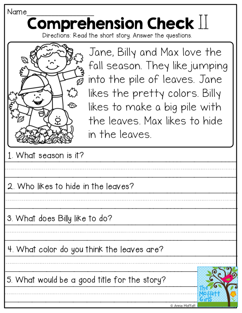 Comprehension Grade 1