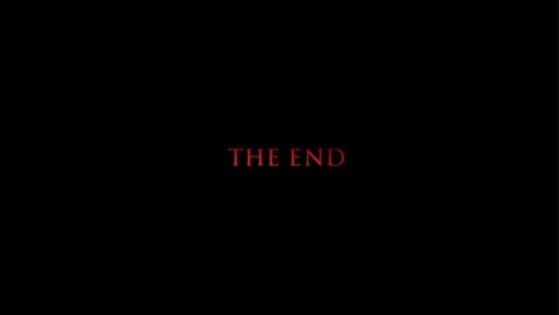 The end на черном фоне