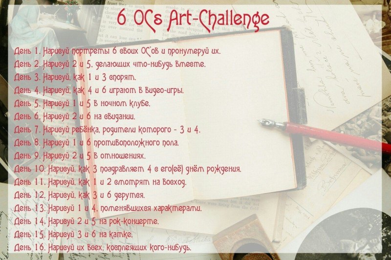 Челленджи для рисования ОС