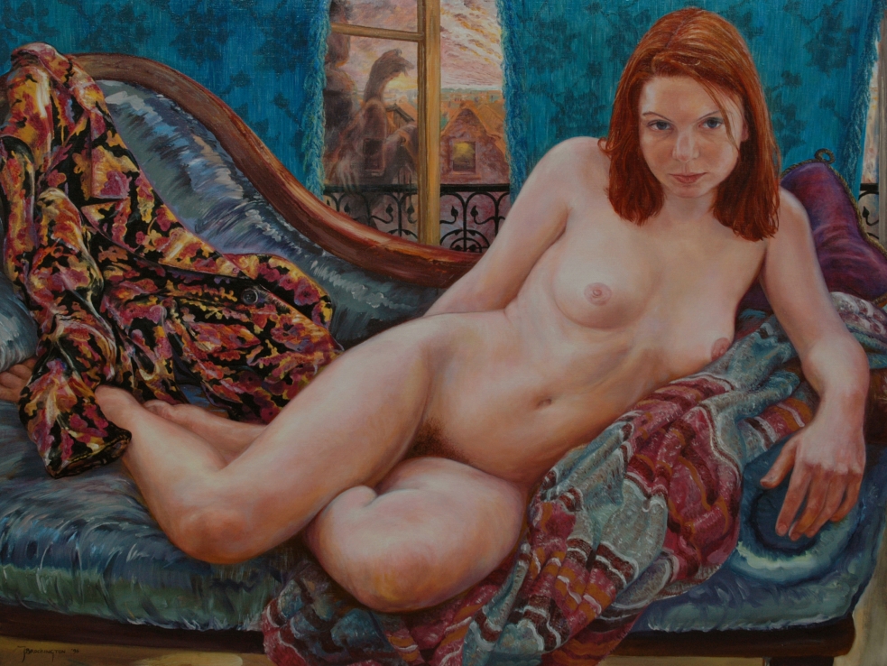 Standing nude Painting by John Brockington