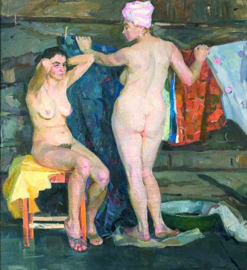Картина голые женщины в бане