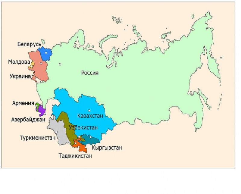 Карта РФ И стран СНГ
