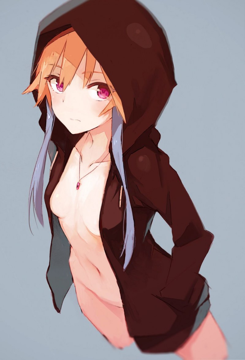 Anime Art girl in Hoodie