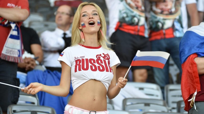 Болельщица сборной России Наталья Немчинова