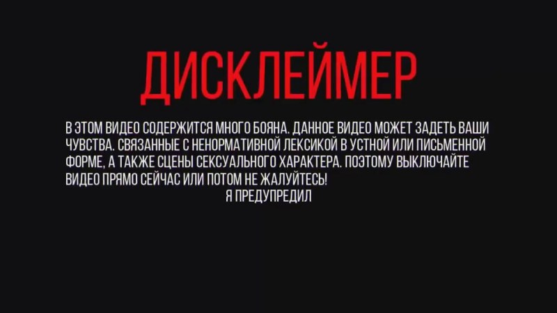 Внимание Дисклеймер