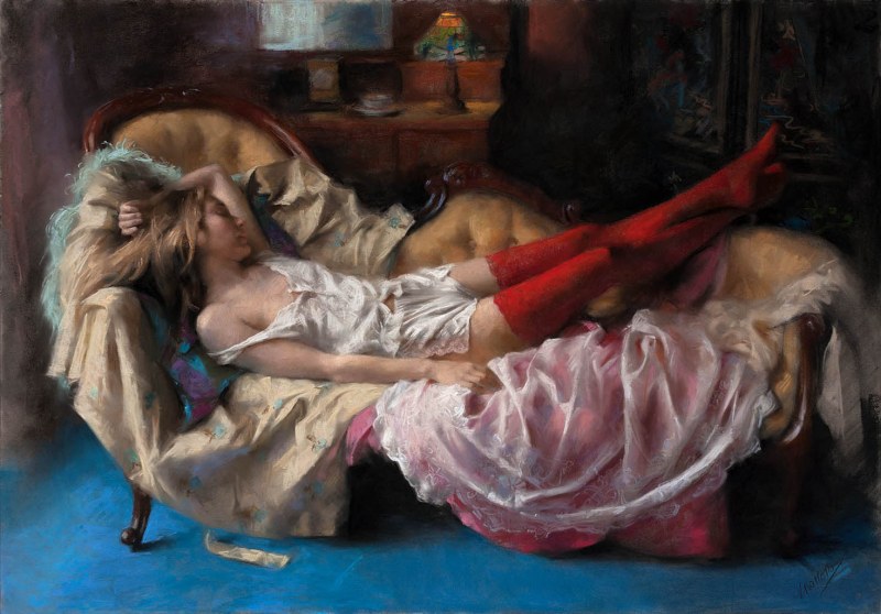 Картина Vicente Romero спящая